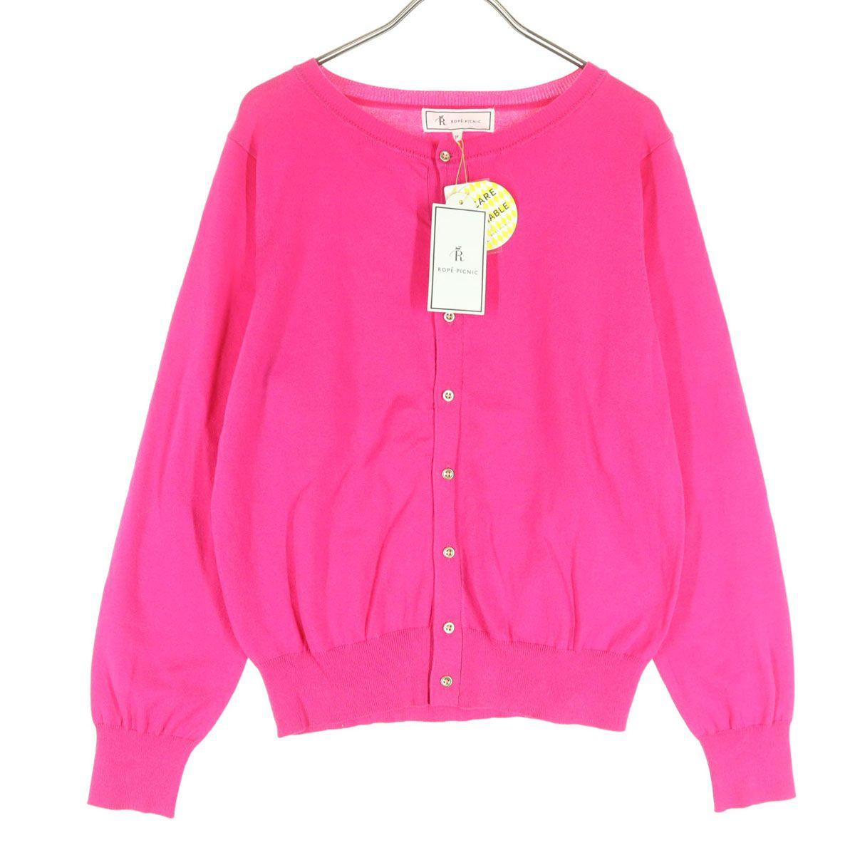 Unused ROPE PICNIC Long Sleeve Cardigan 38 Pink Ladies Old Clothing