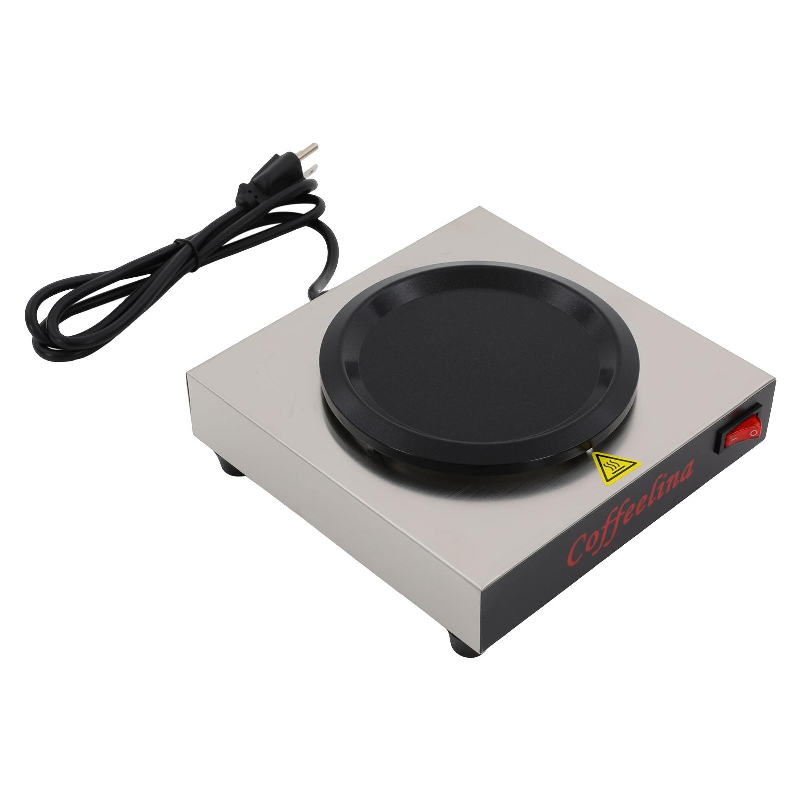 

Commercial Coffee Decanter Warm Plate 176℉ Stainless Steel Structure with Non-Stick Aluminum Plate for Cafe Break Room Buffet