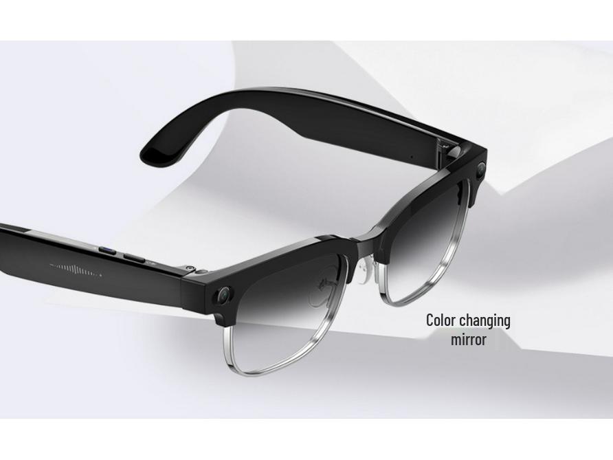 AI Smart Half-Frame Glasses: Blue Light Filter, Camera, Translation, Photo & Video, Music