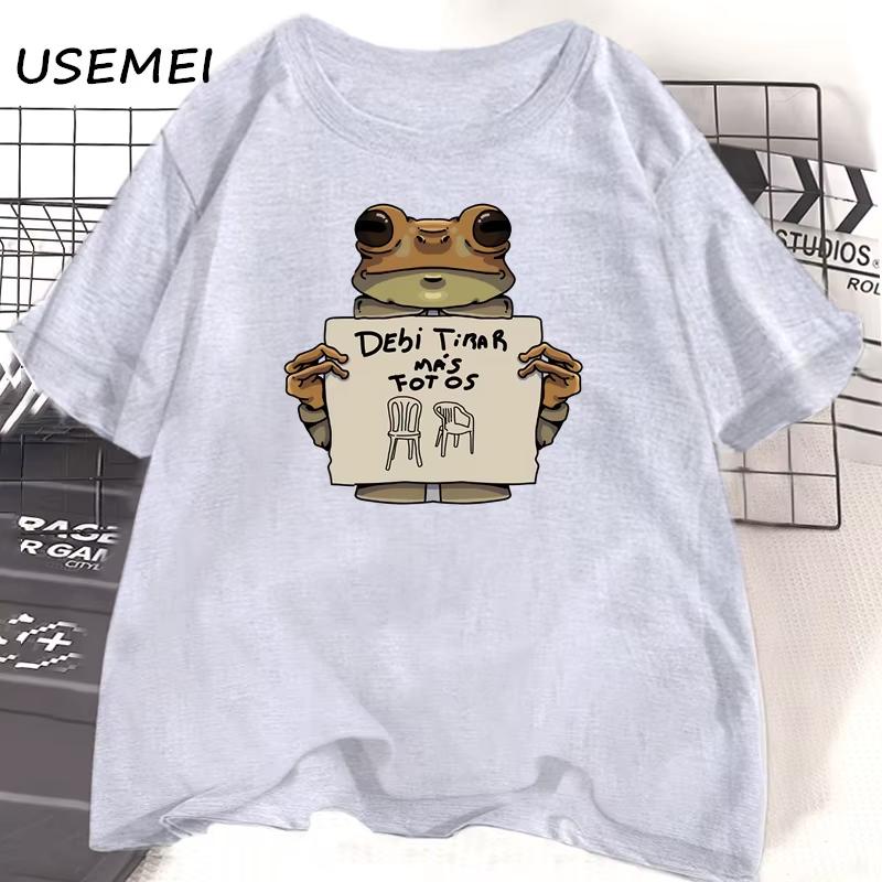 Funny Frog Dtmf Tshirt Causal Debi Tirar Mas Fotos Printed Tshirt Cotton Short Sleeve O Neck Tee Shirt Male Clothing Streetwear