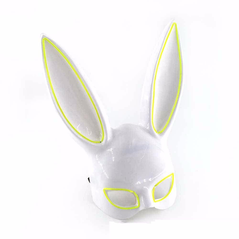 Headwear Mask Bunny Mask LED Light Party Props Led Light up Mask Party Mask Props Cosplay Mask