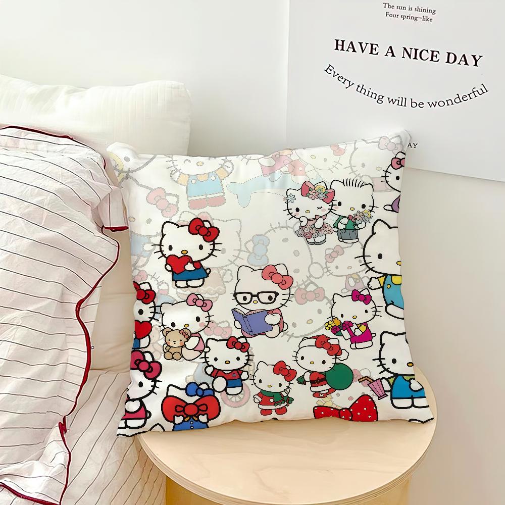 cartoon art cute cat h-HelloKitty SRO cushion cover soft Pillow Case for Sofa Living Room Home office Decor Protective Covers