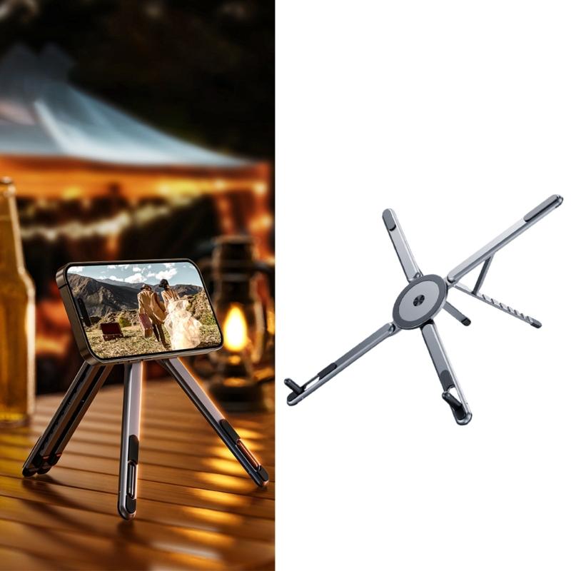 Ergonomic Adjustable Tablet Phone Stand with Multi Angle Positions for Healthy Postures Support Foldable Portable Design