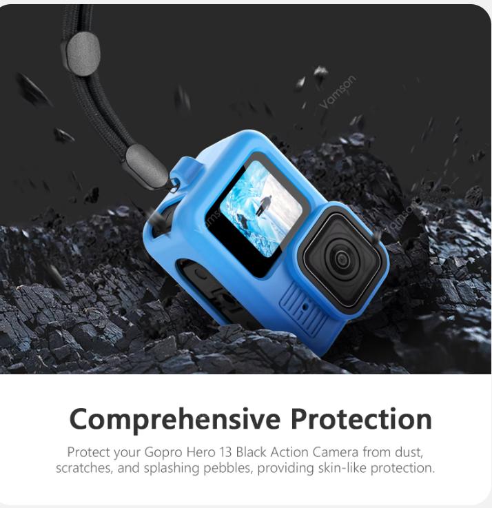 Silikonové ochranné pouzdro pro akční kameru Gopro Hero 13 Všestranná ochrana Silikonové pouzdro pro příslušenství GoPro Hero 13