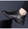 2026 Autumn Winter New Leather Sneakers for Men Fashion Black Casual Sports Shoes Male Lace Designer Platform Leather Shoes Man