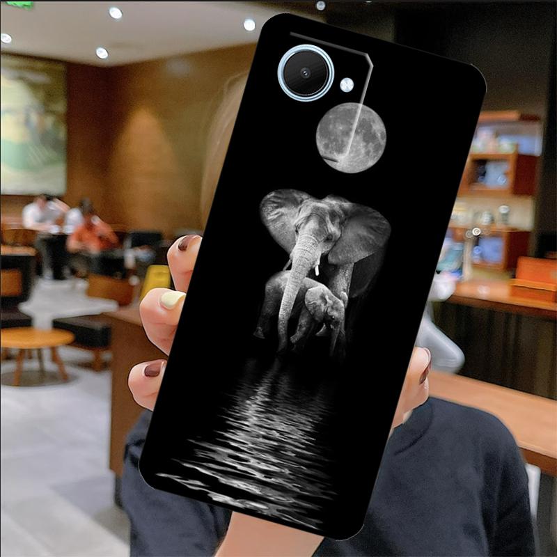 Elephant Baby Nature Case For Realme GT 6 6T 5 GT7 Pro 10 11 12 13 14 Pro Plus C67 C61 C53 C51 C21Y C25S C55 C75