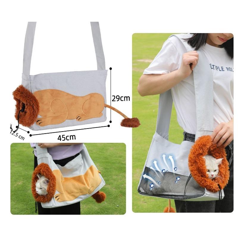 Pet Bag Creative Animal Style Pet Handbag Cat Puppy Crossbody Bag Shoulder Bag Universal Comfortable and Breathable Convenient