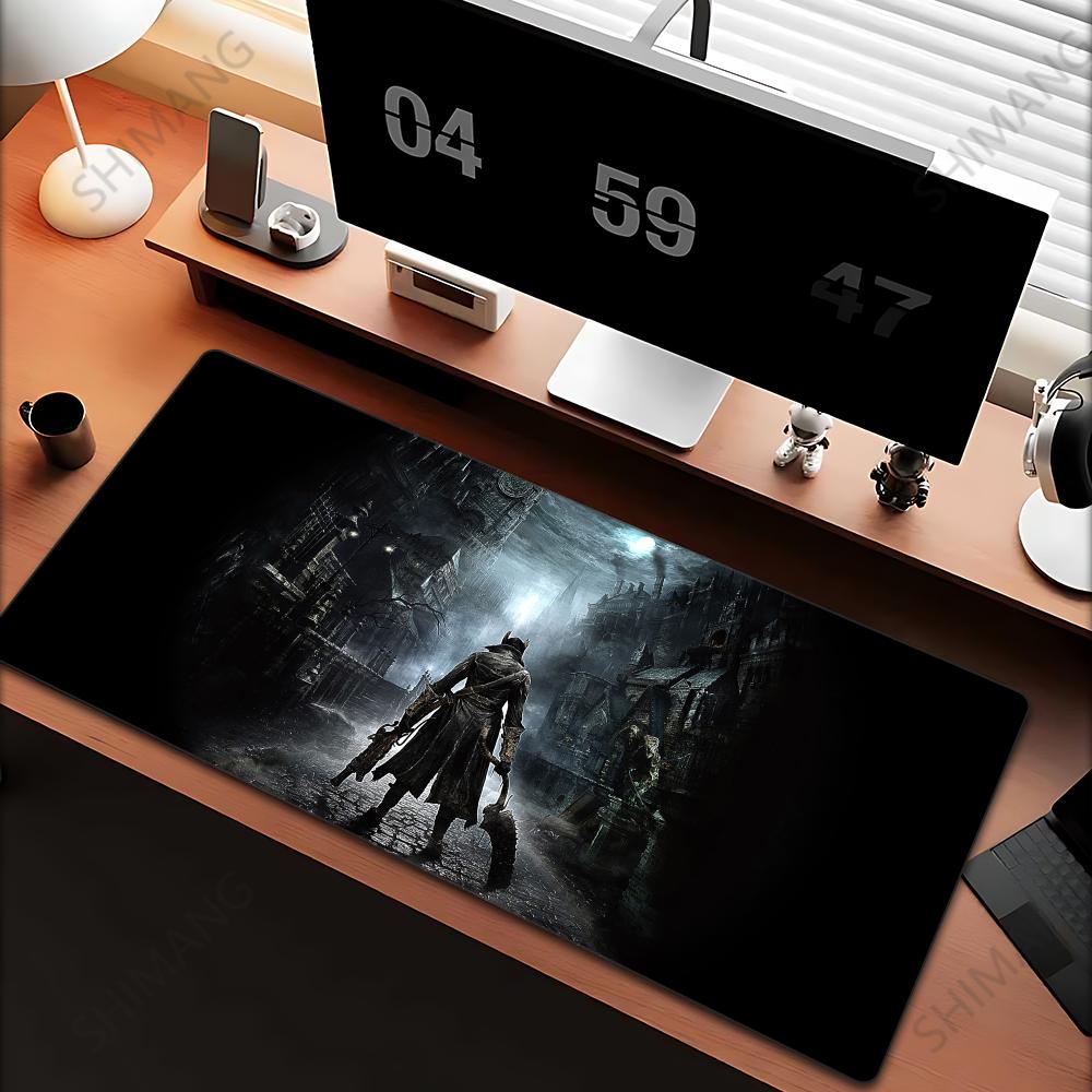 Spiel Bloodborne Großes PC-Mauspad Gamer XXL Desktop-Dekoration Computer Großes Gaming-Mauspad xmm Tisch Schreibtischmatte Teppich