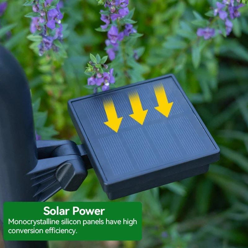 Solar Outdoor Lights Warm /White Pathway Light - Waterproof Solar Powered Garden Stake Lights for Walkway Lawn Driveway Backyard