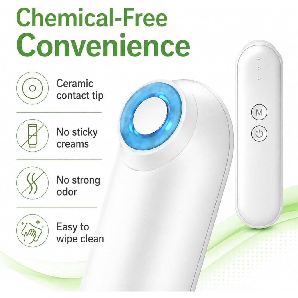 Bug Bite Itch Relief Device, Rechargeable LED Heat Pulse Insect Bite Pen, Chemical-Free Mosquito Bite Relief Tool with Ceramic Tip, 3 Temperature