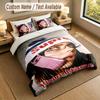 Bedding Set 1 Duvet Cover 2 Pillowcases Billie Eilish Print Soft Bed Linen Bedroom Decor