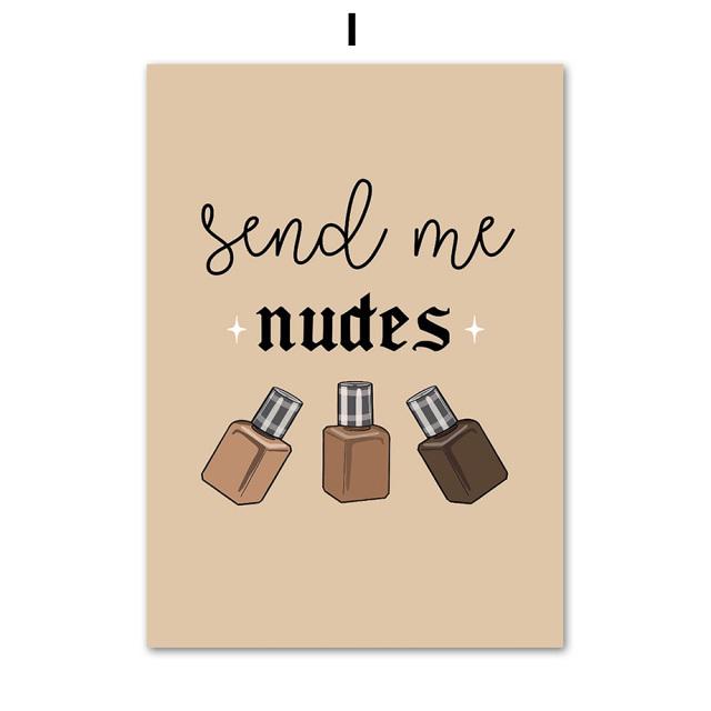 

Скандинавская мода, макияж, лак для ногтей, ресницы, настенная живопись на холсте, постеры и принты, настенные панно для салона красоты, декор комнаты 21X30cm No Frame