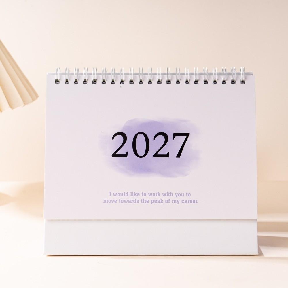Yearly Agenda 3 Sizes Planning Desk Calendar Standing Flip Calendar Holiday Small Gift
