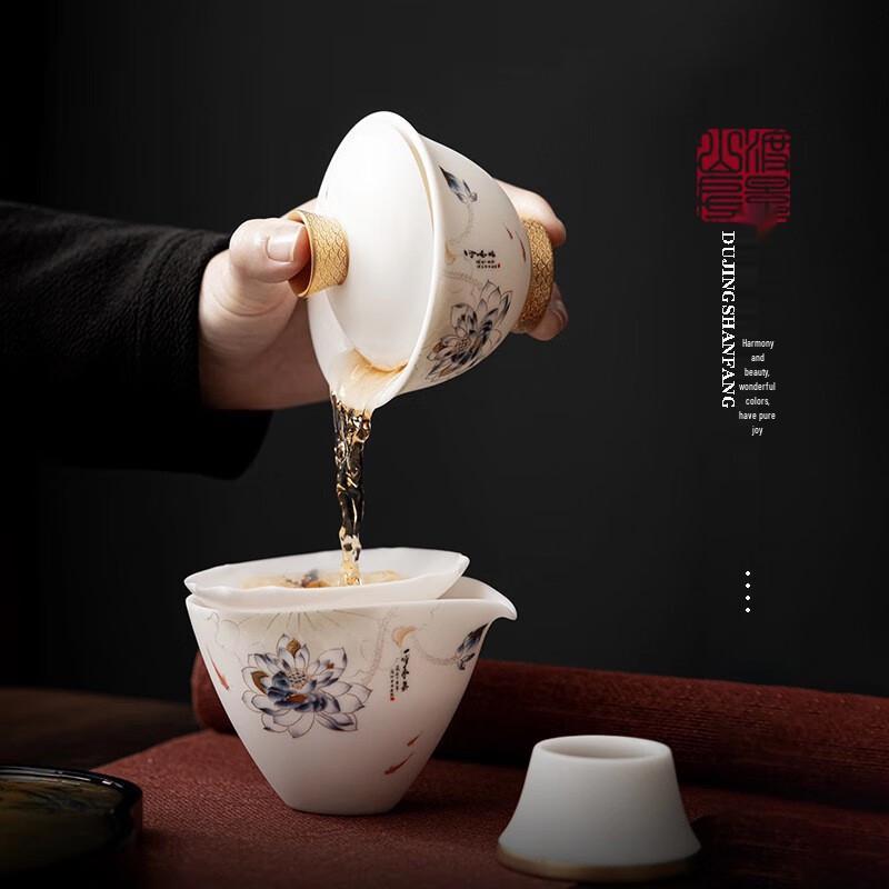 Chaxun 'Purple Energy' Unglazed Ceramic Gaiwan Teacup