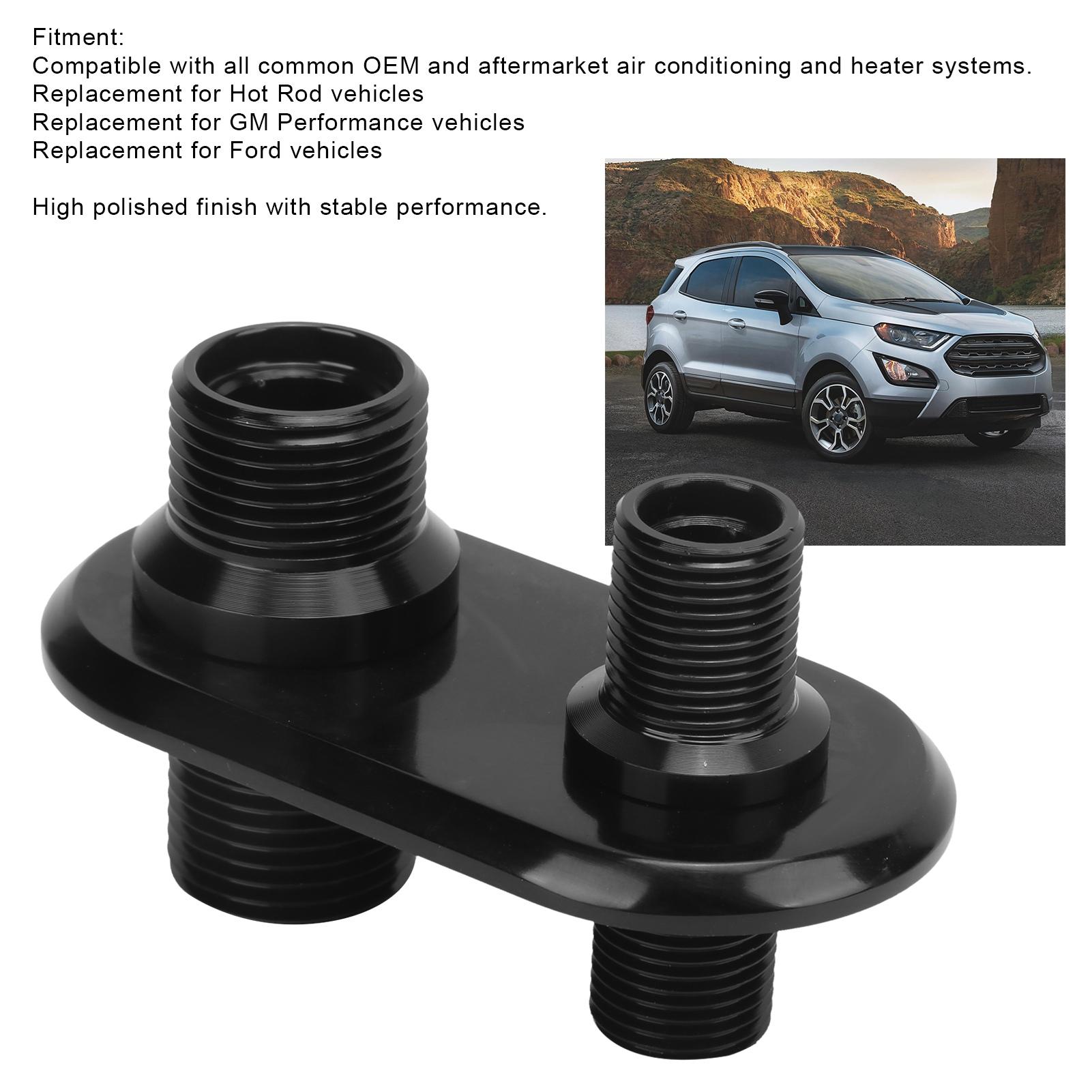 Car 2‑Port   Conditioner Bulkhead Connector   Modification Replacement for