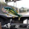 Creative Fish Car Hanging Pendant 2D Ornament Festive Ocean Theme Acrylic Rearview Mirror Decoration