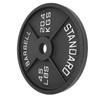 45LB Barbell Plate 4 Rib Alloy Steel Cast Iron High Strength Long Lasting Weight Plate for Strength