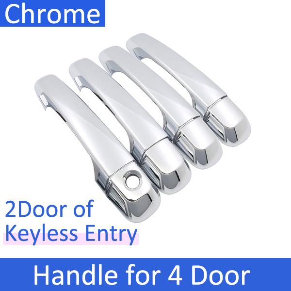 For Toyota 4Runner 4 Runner 5th Gen 2010~2022 Chrome Smart Door Handle Cover Car Decorate Accessories Styling Protective