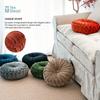 Throw Pillow for Couch Decorative 3D Pumpkin Round Velvet Cushion for Sofa Bed Chair Floor