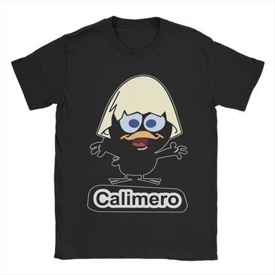 Calimero Czarny kurczak T-shirt dla Mężczyzn Kobiet Koszulki graficzne Ubrania bawełniane