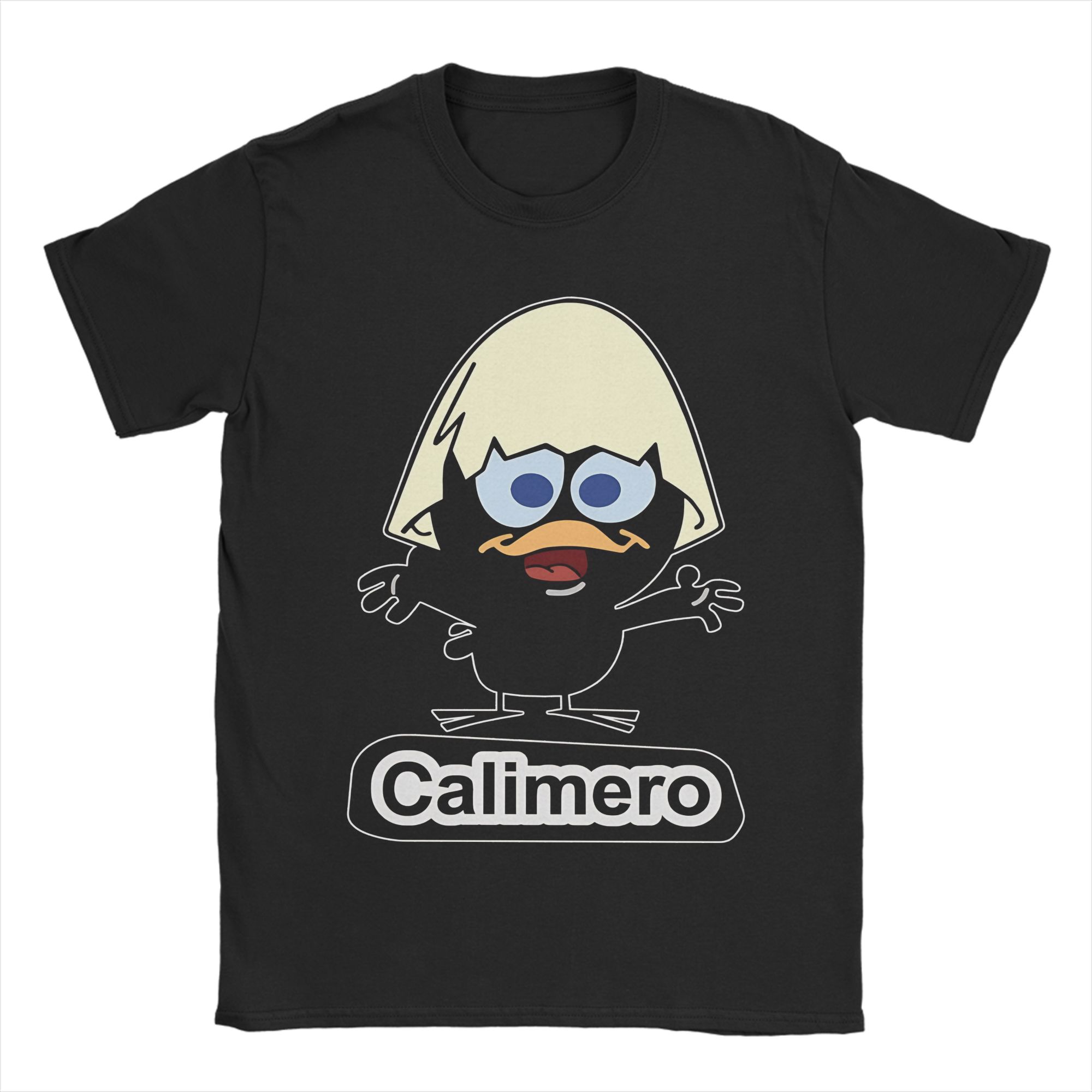 

Men Women Graphic Printed Calimero Black chick T Shirt Tee 100% Cotton T-shirts Clothing 4XL
