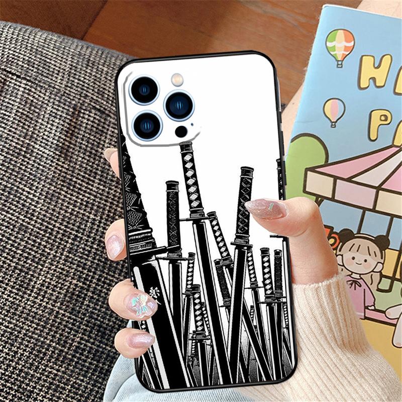 Japan Samurai Ninja Ronin Phone Case For iPhone 16 Pro Max 15 14 11 12 13 Pro Max Mini XR 16e 16 15 Plus Bumper Cover