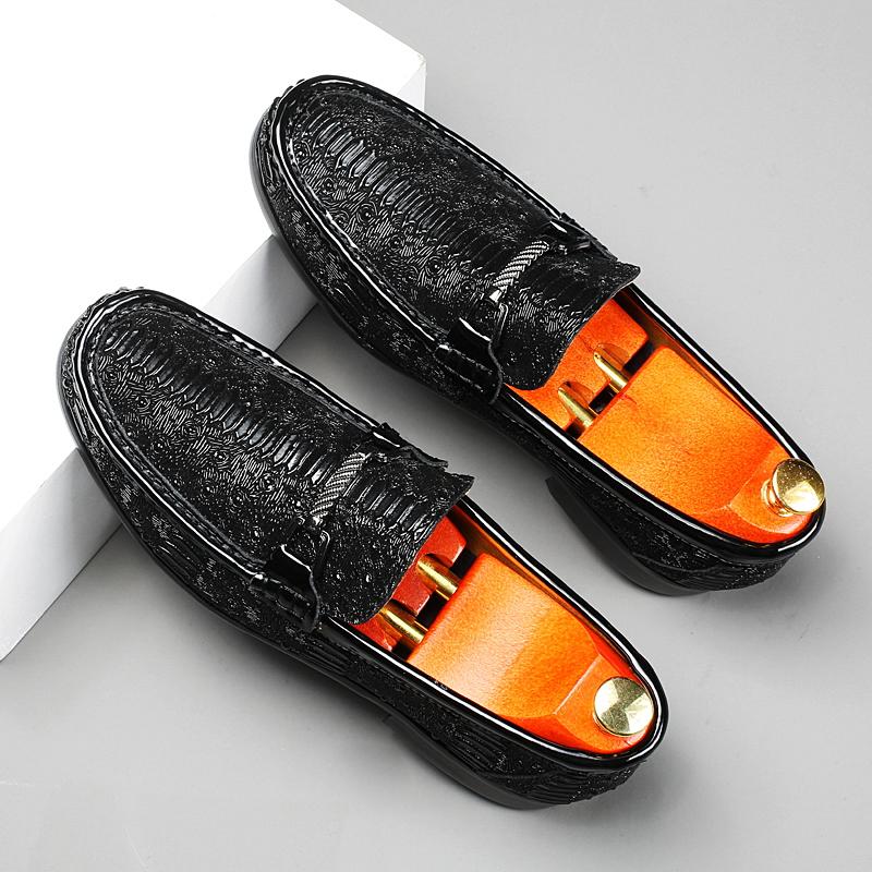Fashion Luxury Brand Men's Top Layer Cowhide Business Casual Leather Shoes Spring  Men's New Comfortable Daily Casual Versatile Loafers
