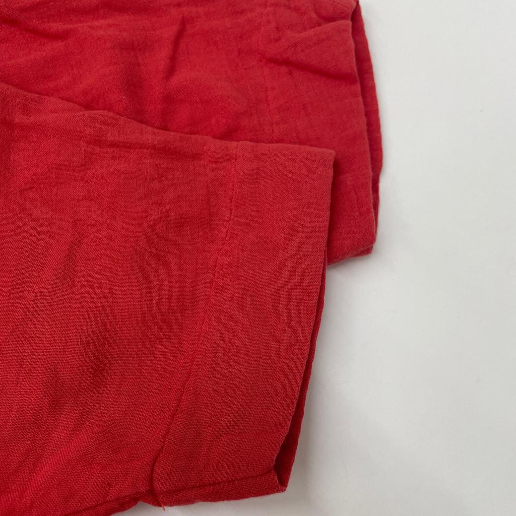 PLAIN PEOPLE Red 100% Cotton Double Volume One Piece dress 2 RedUsed