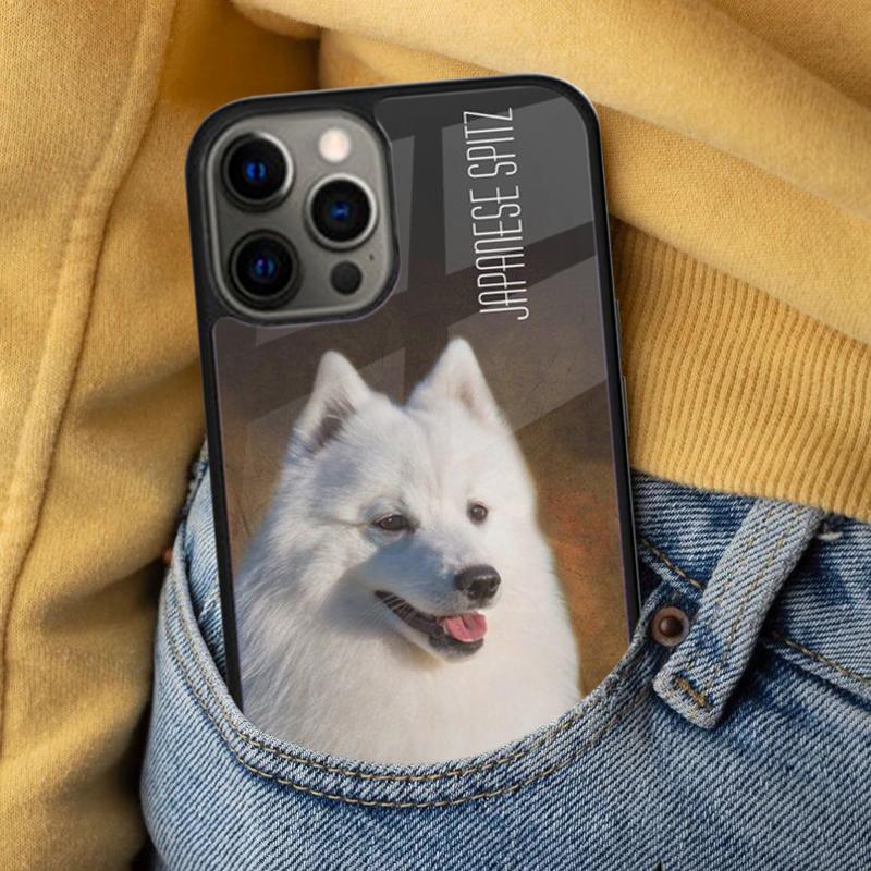 Japanese Spitz Dog Soft Phone Case for iPhone 17 Air 16e Pro max 15 Pro 13 14 Plus 11 12 MagSafe Magnetic Coque