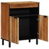 Sideboard with Shelf Brown 60 x 33.5 x 75 cm Solid Mango Wood