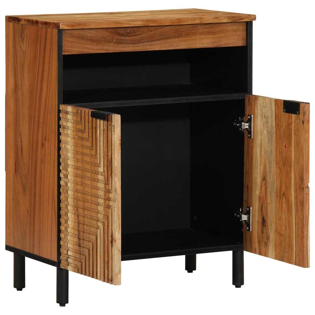 Sideboard with Shelf Brown 60 x 33.5 x 75 cm Solid Mango Wood
