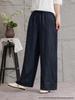 2026 Women's Summer Linen Wide-Leg Straight-Leg Slimming Casual Pants - Lightweight, Breathable, Large Size, Simple Fashion