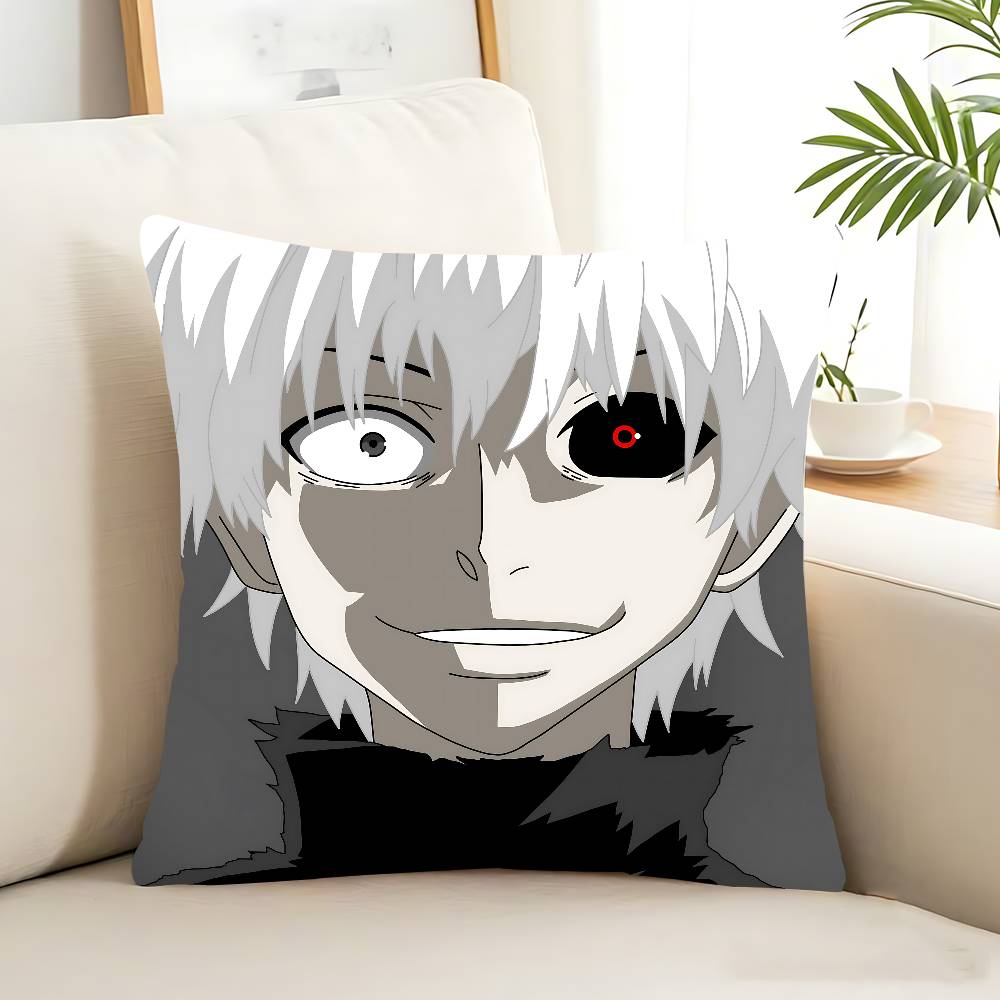Tokyo Anime Ghoul Pillow Case Removable Washable Cushion Cover – All-Season Soft Linen