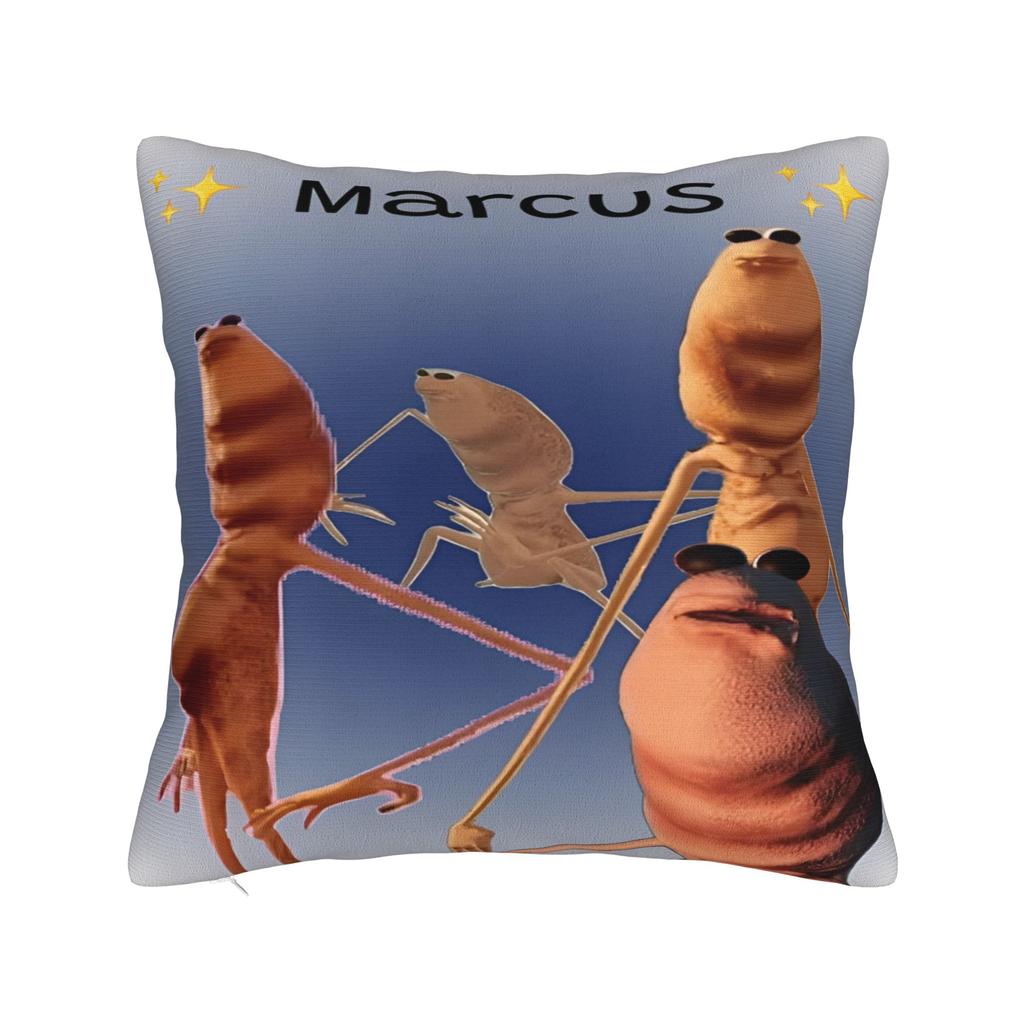 Marcus the Worm Funny Meme Printed Pillowcase Cushion Cover  Throw Pillow Cover Y2K Seat Decoration Zippered Multi-Size