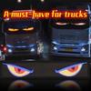 LED Truck Car Dynamic Devil Eye Light Board Windshield Rectangle Flexible Display Light DIY Programmable Bluetooth App Control