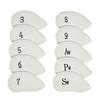 10Pcs Golf Head Cover Color Leather Iron Cover Golf Club Cover with Big Number