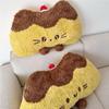 Cartoon Pudding Cat Lumbar Pillow With Plush Cover For Bed Sofa Support