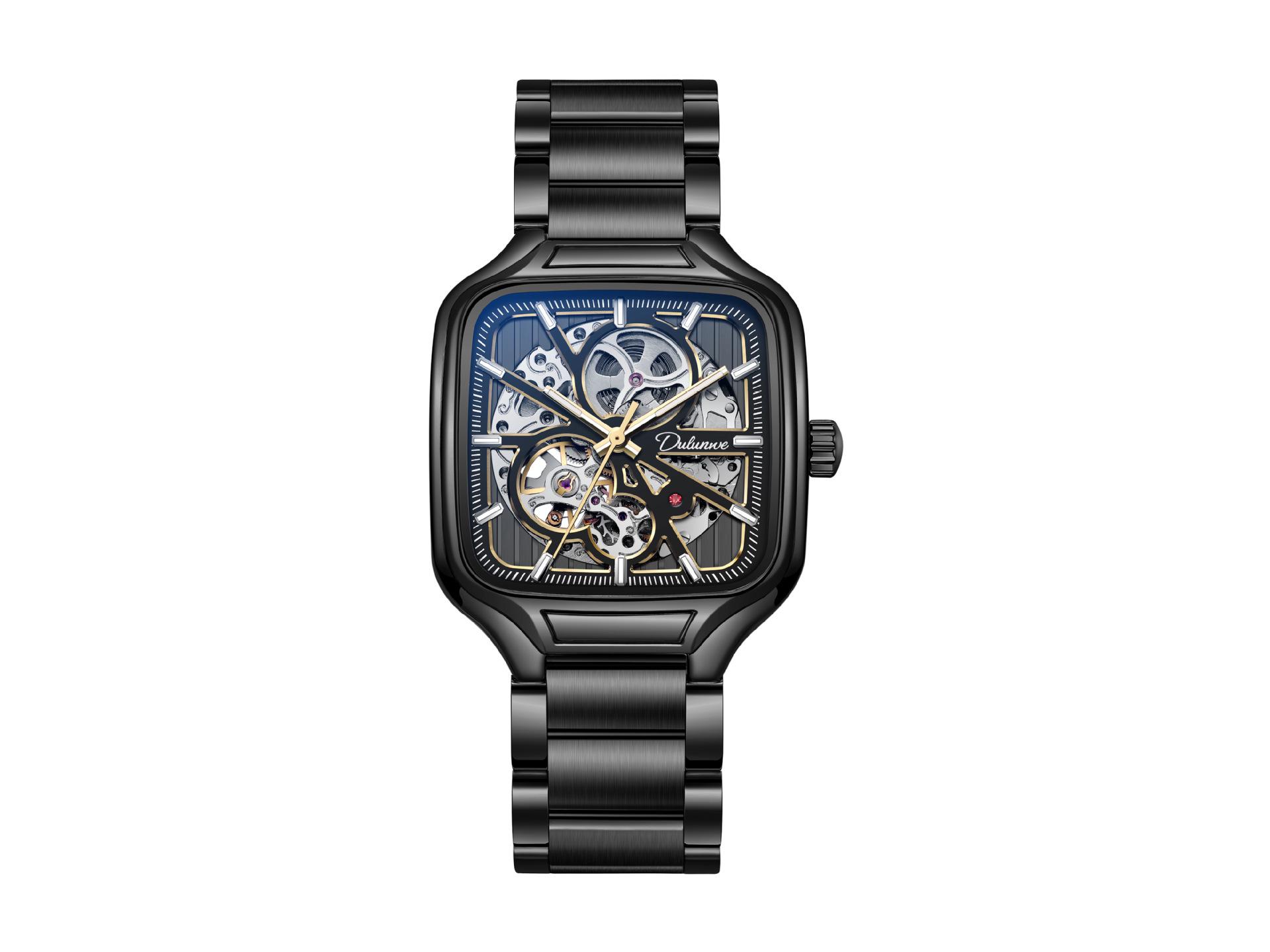 

Durham Wei Men s High-End Automatic Mechanical Watch: Waterproof, Luminous, Hollow Design.