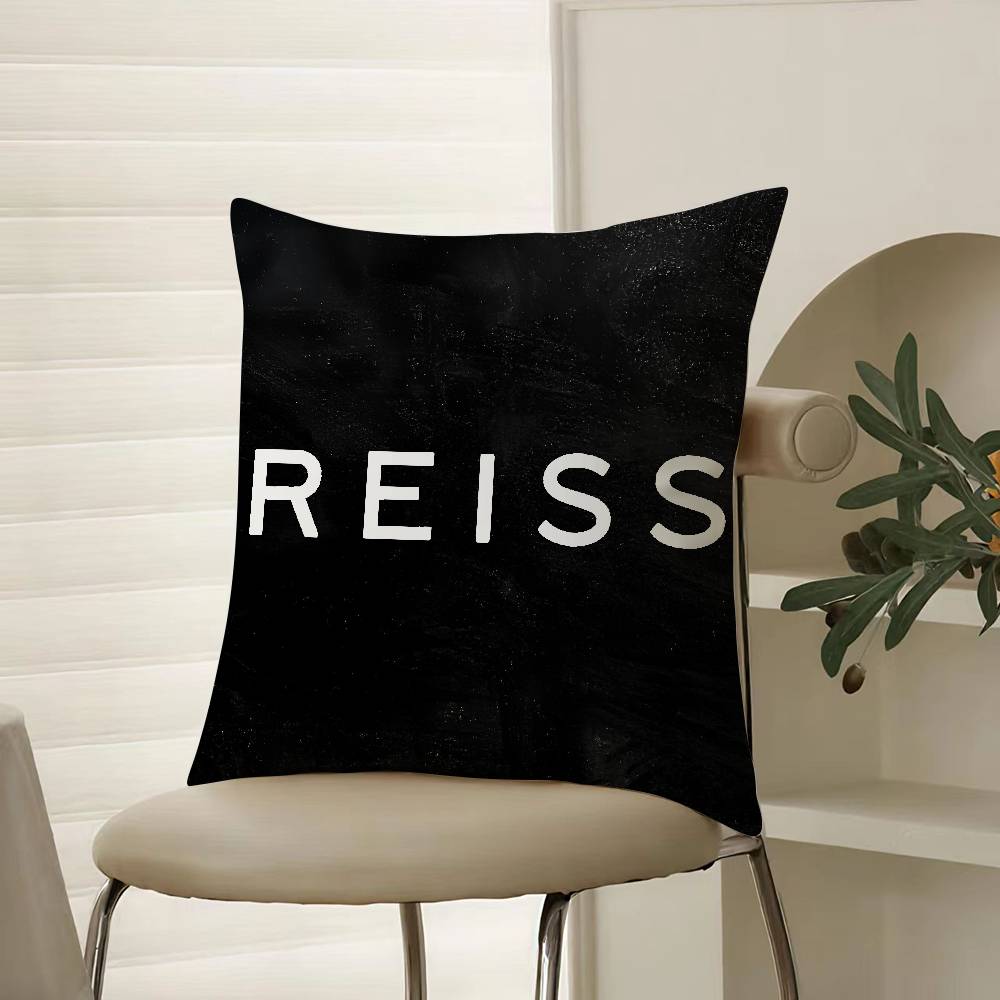 

Simple Exquisite London Style Print Reiss-A Pillow Case Comfort Sofa Bed Silky elegant Invisible zipper Decorative cushion cover 12x12Inch