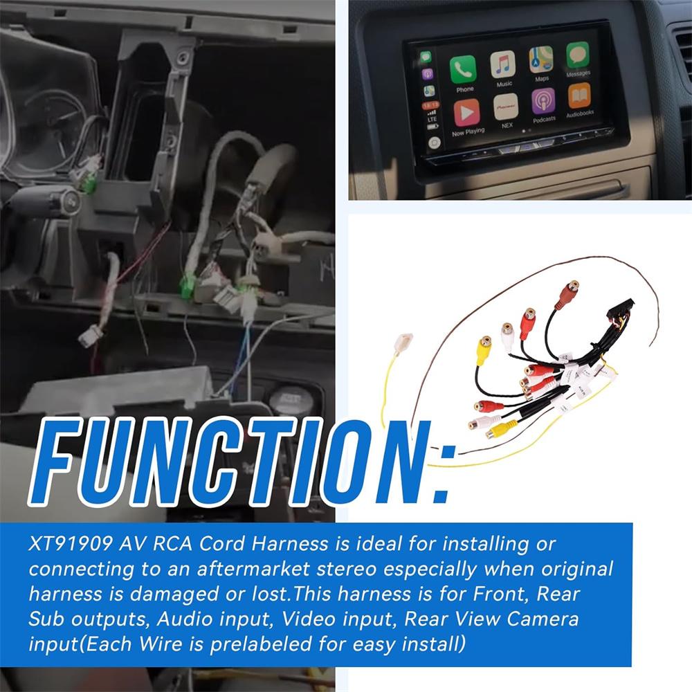 24Pin Av Harness For Pioneer Avh/Avic Models