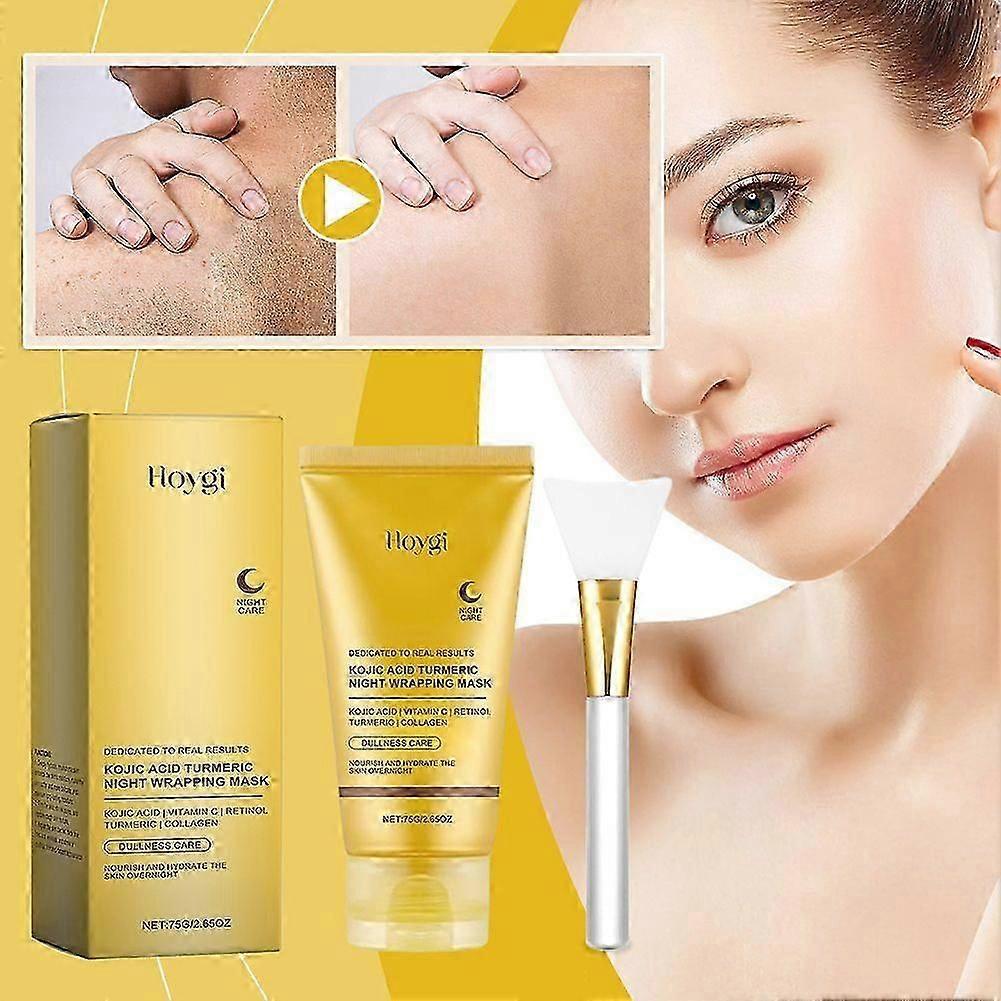 Nejprodávanější noční maska Kojic Turmeric Off Mask na pigmentové skvrny a rozjasnění pleti, péče o pleť s kolagenem