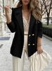 Women S Casual Long Sleeve Jacket Short Texture Top Autumn Winter