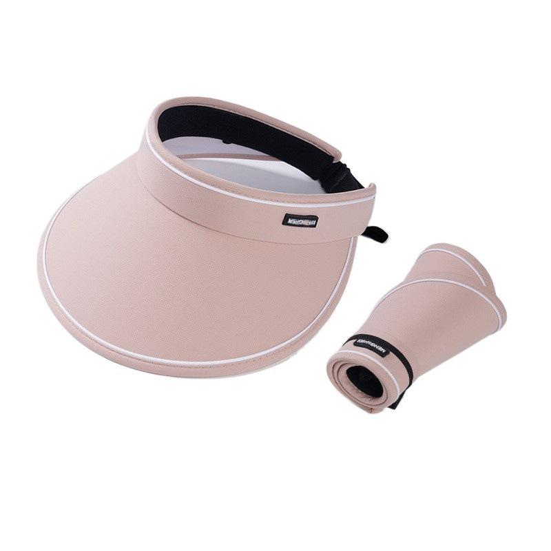 Summer Empty Top Sun Hat Outdoor Sun Protection Breathable Sun Hat Big Head Circumference Brim Fashionable Foreign Style Face Hat Children