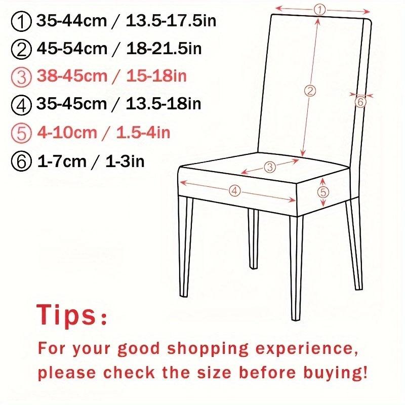 Jacquard Dining Chair Cover Elastic Chair Covers Solid Color Seat Slipcovers Universal Size For Dining Room Kitchen Home Decor
