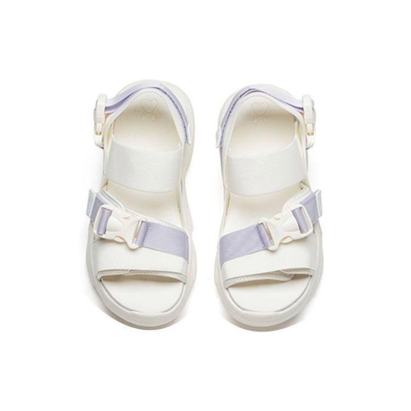 Anta Women's Beach Sandals White Purple, Lightweight and Breathable 922226966-2