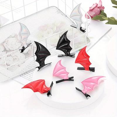 Fashion Bat Wings Hair Clip Y2K Style Barrette for Cosplay Parties and Halloween Holiday Decoration Hair Accessories