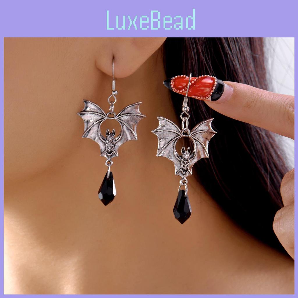 Vintage Halloween Fledermaus Ohrhänger für Damen mit galvanisch beschichtetem Legierungsschmuck