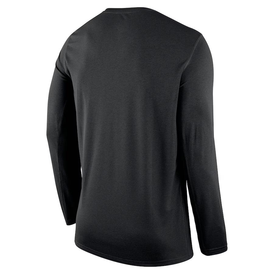 Nike X NBA Philadelphia 76ers 2022/23 Legend On-Court Practice Performance Vintage Logo Breathable Crew Neck Long Sleeve T-Shirt Men Tops DR6535-010