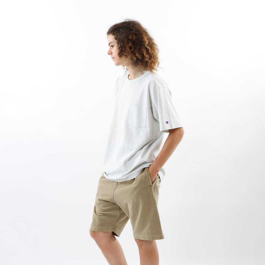 Champion Short Sleeve Size Cotton USA Reverse Garment Crew Pocket Size Men's T-Shirt, Oatmeal, XL, 9.4oz 100% Weave® Wash, Neck, T-Shirt, C3-Z319Z
