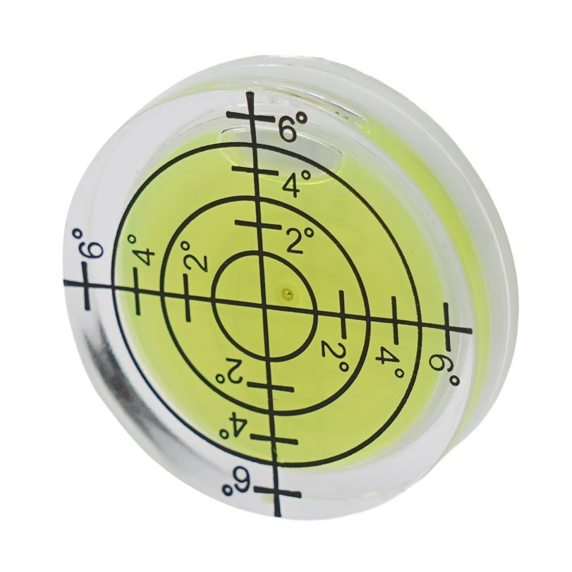 1pc 32x7mm Round Horizontal Bubble Level High-Precision Bubble Level Bullseye Spirit Level Level Measurement Instrument